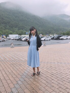 「eclipse（エクリプス）のアイテム」を使った、古川未鈴さん（レディース・165cm）の夏コーディネート