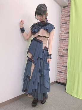 「HISUI（ヒスイ）のアイテム」を使った、古川未鈴さん（レディース・165cm）の冬コーディネート