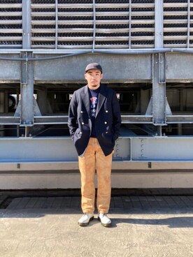 「MONKEY TIME（モンキータイム）のアイテム（テーラードジャケット）」を使った、Seitaroさん（メンズ・173cm）の春コーディネート