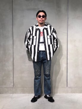 JieDa × monkey time＞ DAMAGE DENIM FLAIR PT/フレアデニムを使った