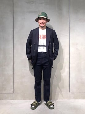 「MONKEY TIME（モンキータイム）のアイテム（テーラードジャケット）」を使った、Seitaroさん（メンズ・173cm）の春コーディネート