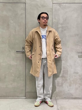 「MONKEY TIME（モンキータイム）のアイテム（モッズコート）」を使った、Seitaroさん（メンズ・173cm）の秋コーディネート