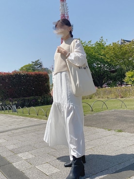 「大学生コーデ」｜「アイテム（腕時計）」を使った、Akariさん（レディース・153cm）の春コーディネート