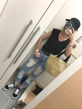 「Aco Design（アコデザイン）のアイテム（トップス）」を使った、 は  なさん（レディース・156cm）の夏コーディネート