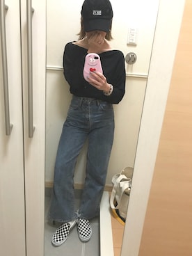 「Chuu」｜「アイテム（スリッポン）」を使った、 は  なさん（レディース・156cm）の春コーディネート