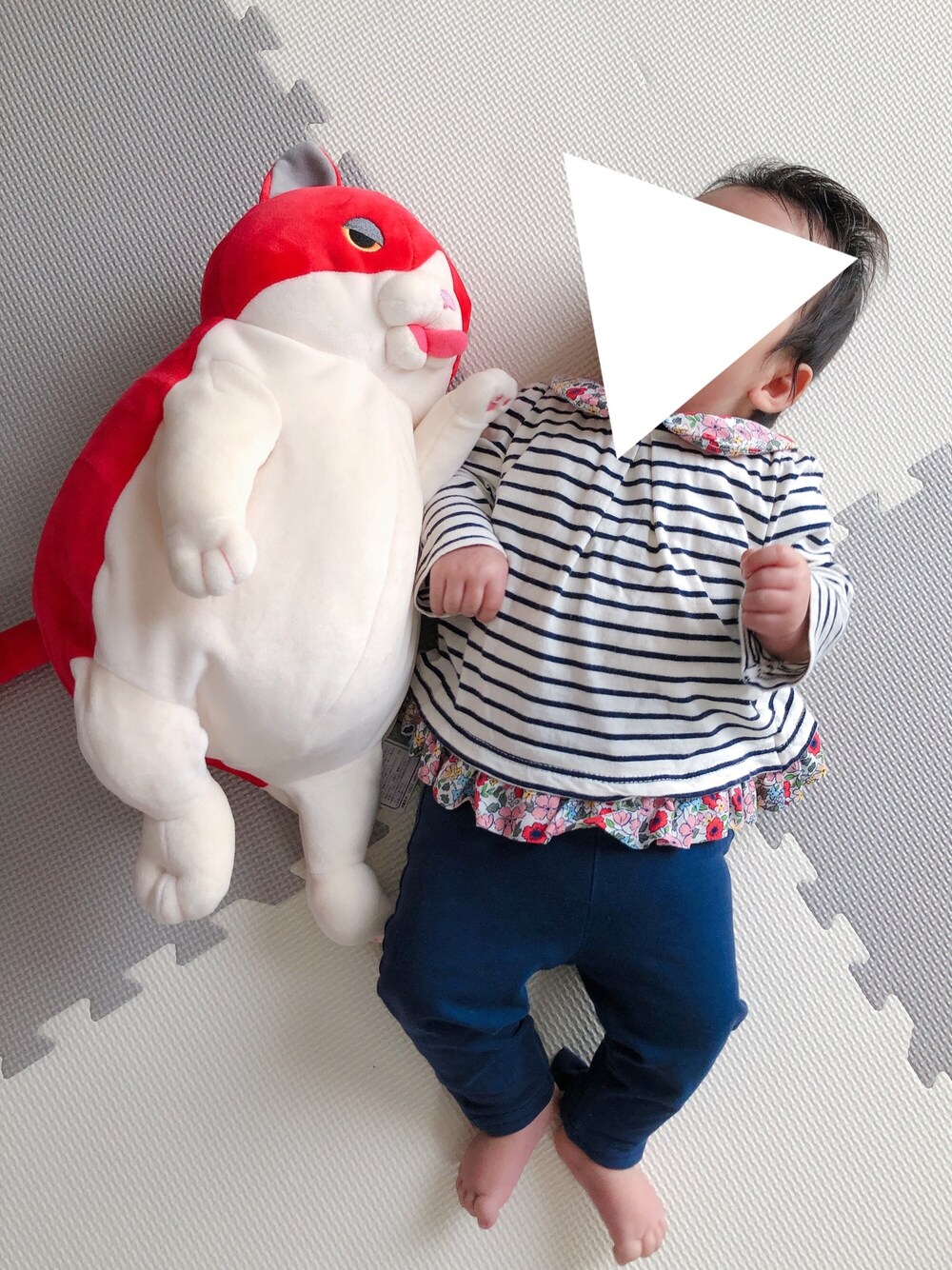 「60cm、ベビーコーデ、ベビーファッション、babygap、ラルフローレン」｜「babyGAPのアイテム（ロンパース、その他）」を使った、meeさん（キッズ・60cm）の冬コーディネートの1枚目の写真