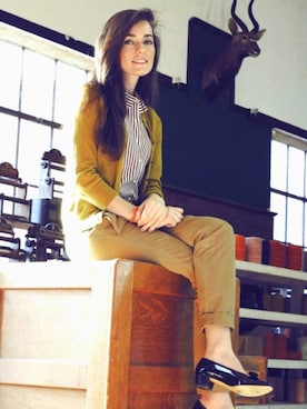 「マスタードイエロー」｜Sublow Yamamotoさん（レディース・160cm）の春コーディネート