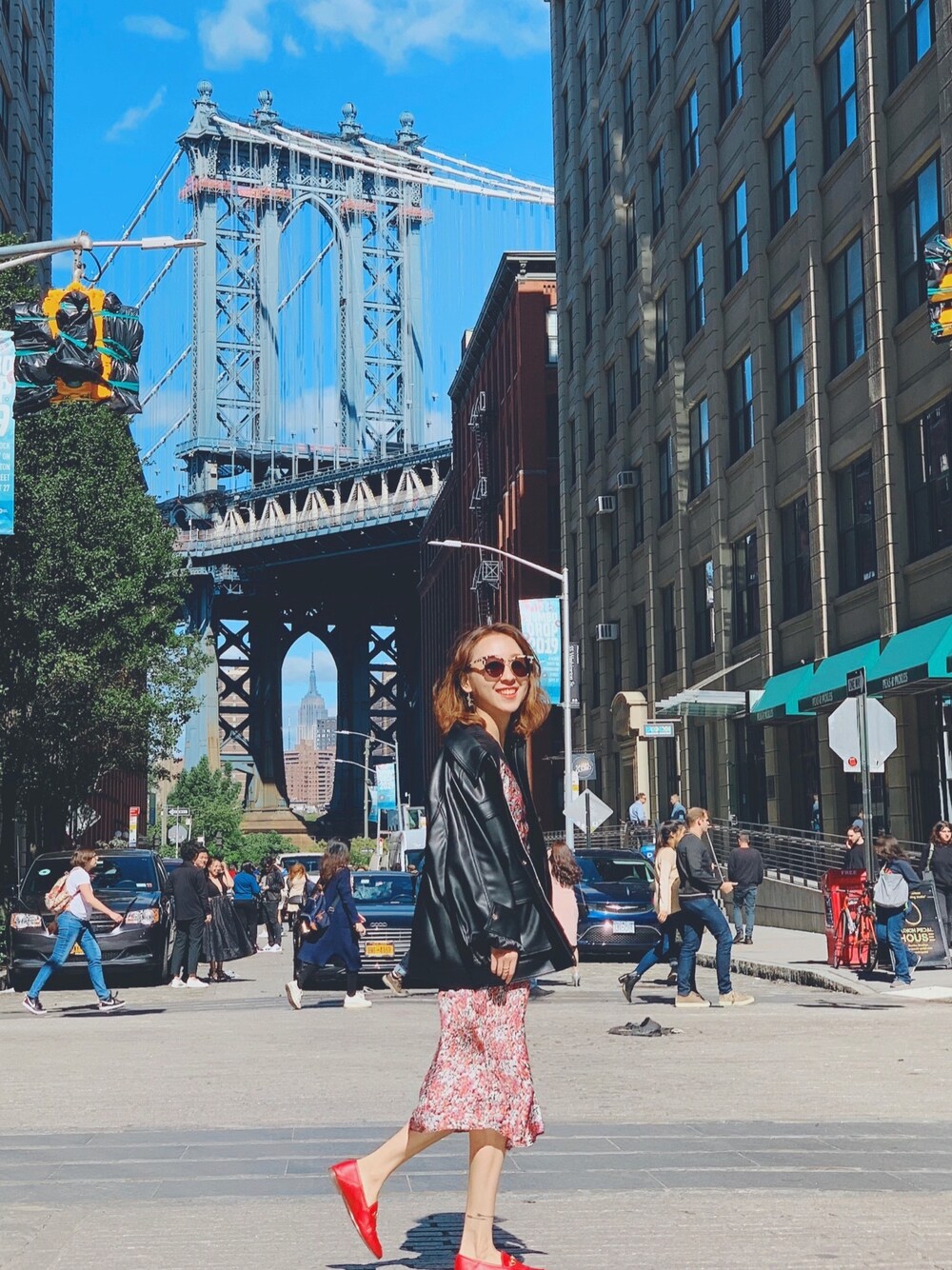 「newyork、Dumbo、ootd」｜「ALLSAINTSのアイテム（ワンピース、その他）」を使った、Jinさん（レディース・165cm）の秋コーディネートの1枚目の写真