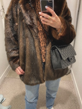 「moussy」｜「アイテム（ブルゾン）」を使った、ayaさん（レディース・157cm）の冬コーディネート