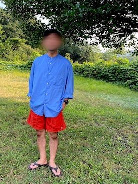 「Scye（サイ）のアイテム（パンツ）」を使った、タラおじさんさん（メンズ・174cm）の夏コーディネート