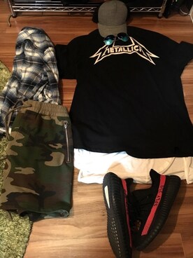 「JAMES PERSE（ジェームスパース）のアイテム（帽子）」を使った、Noshiroさん（メンズ・175cm）の春コーディネート