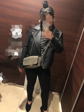 「黒パンツ」｜kaedeさん（レディース・156cm）の冬コーディネート