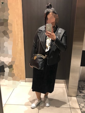 「大阪旅行」｜「アイテム（ジャケット/アウター）」を使った、kaedeさん（レディース・156cm）の冬コーディネート