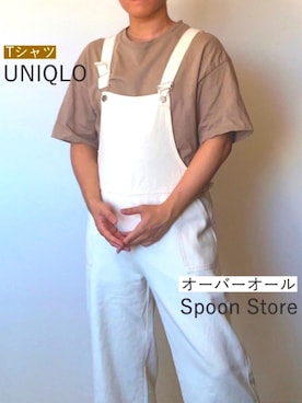 「spoon store（スプーンストア）のアイテム（オールインワン・サロペット）」を使った、タケさん（メンズ・166cm）の秋コーディネート