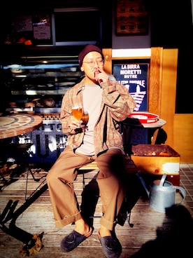 「AURALEE」｜チノパンマンさん（メンズ・164cm）の秋コーディネート