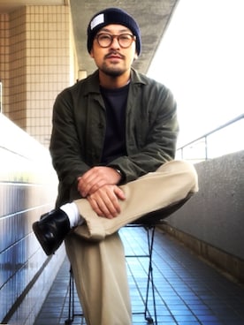 「AURALEE」｜チノパンマンさん（メンズ・164cm）の秋コーディネート