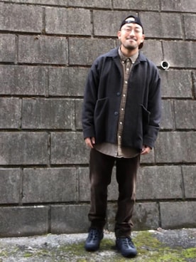「アイテム（ブルゾン）」を使った、チノパンマンさん（メンズ・164cm・30代）の冬コーディネート