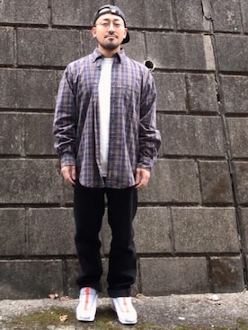 「505」｜「アイテム（スニーカー）」を使った、チノパンマンさん（メンズ・164cm）の冬コーディネート