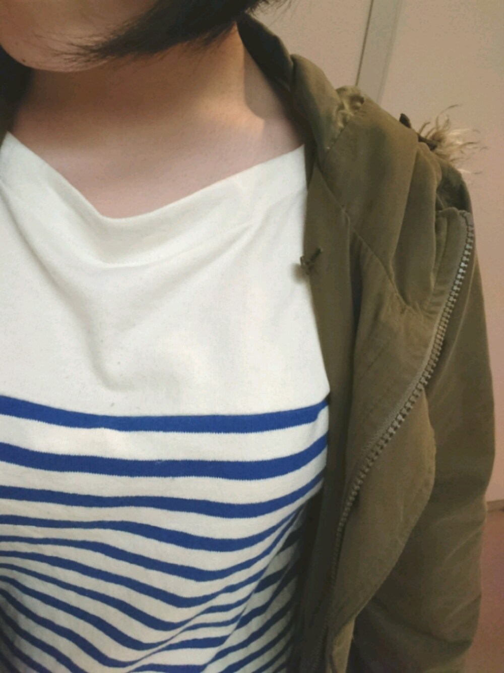 「UNIQLOのアイテム（ワンピース、ブルー系）」を使った、みみみさん（レディース・163cm）の春コーディネートの1枚目の写真