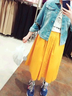 「CHUMS（チャムス）のアイテム（レッグウェア）」を使った、みみみさん（レディース・163cm）の春コーディネート