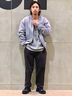 「BACK NUMBER（バックナンバー）のアイテム（MA-1）」を使った、ichishouさん（メンズ・174cm）の秋コーディネート