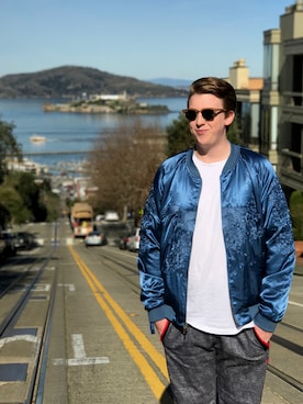 「San Francisco」｜Nathan Webbさん（メンズ・180cm）の冬コーディネート