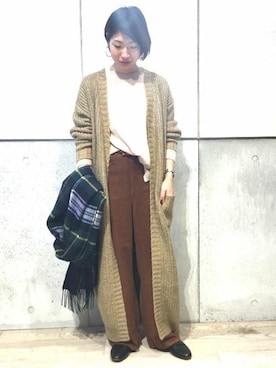 「Johnstons of Elgin（ジョンストンズオブエルガン）のアイテム」を使った、JOURNAL STANDARD Lady's 自由が丘店　スタッフAさん（レディース・157cm）の秋コーディネート
