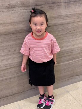 「Dr.Kongのアイテム」を使った、Angela Yeungさん（キッズ・100cm）の夏コーディネート
