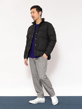 守崎 哲平さん（メンズ・163cm）の冬コーディネート