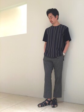 レザーグルカサンダルを使ったメンズ人気ファッションコーディネート Wear
