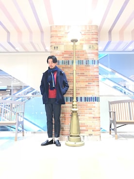 「upperhights（アッパーハイツ）のアイテム」を使った、ONDAさん（メンズ・183cm）の冬コーディネート