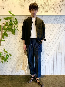「STEVE MONO」｜ONDAさん（メンズ・183cm）の春コーディネート