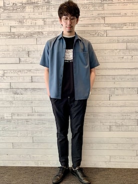 「VALUNI（ヴァルニ）のアイテム」を使った、ONDAさん（メンズ・183cm）の春コーディネート