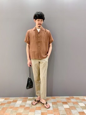 「TUSTING（タスティング）のアイテム」を使った、ONDAさん（メンズ・183cm）の夏コーディネート