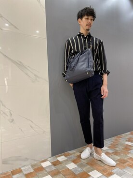 「TUSTING（タスティング）のアイテム」を使った、ONDAさん（メンズ・183cm）の夏コーディネート