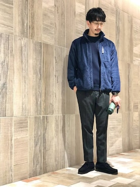 「lideal（リデアル）のアイテム」を使った、ONDAさん（メンズ・183cm）の冬コーディネート