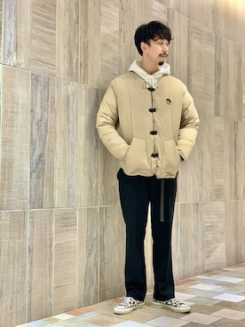 「GERRY（ジェリー）のアイテム（ジャケット/アウター）」を使った、ONDAさん（メンズ・183cm）の冬コーディネート