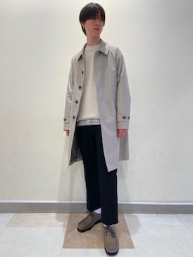 「アイテム（モカシン/デッキシューズ、グリーン系）」を使った、morita_tさん（メンズ・177cm）の秋コーディネート