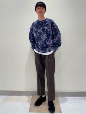 「green label relaxing（グリーンレーベルリラクシング）のアイテム（帽子）」を使った、morita_tさん（メンズ・177cm）の冬コーディネート