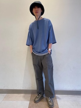 「green label relaxing（グリーンレーベルリラクシング）のアイテム（帽子）」を使った、morita_tさん（メンズ・177cm）の春コーディネート