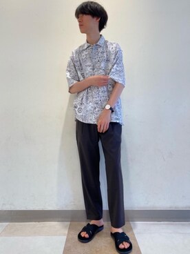 「☆柄シャツ」｜morita_tさん（メンズ・177cm）の夏コーディネート