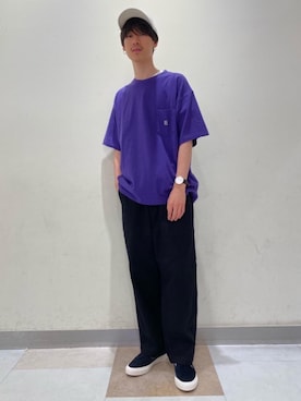 「BIG MAC（ビッグマック）のアイテム（パンツ）」を使った、morita_tさん（メンズ・177cm）の夏コーディネート