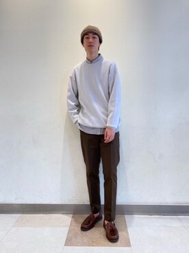 「green label relaxing（グリーンレーベルリラクシング）のアイテム（帽子）」を使った、morita_tさん（メンズ・177cm）の秋コーディネート