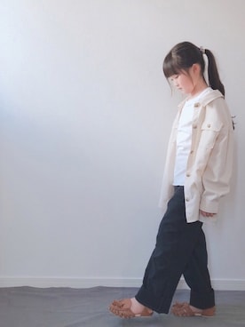 「Re:make（リメイク）のアイテム」を使った、M&Kさん（キッズ・128cm）の春コーディネート