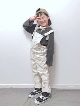 「ラブアンドピース2020」｜「アイテム（サロペット/オーバーオール）」を使った、M&Kさん（キッズ・110cm）の秋コーディネート