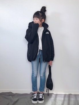 「タックイン」｜「アイテム（ナイロンジャケット）」を使った、M&Kさん（キッズ・131cm）の秋コーディネート