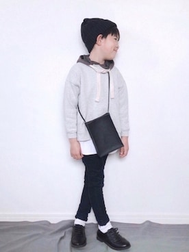 「アイテム（ドレスシューズ）」を使った、M&Kさん（キッズ・110cm）の春コーディネート