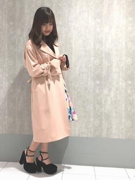 「2018ss」｜「アイテム（その他アウター）」を使った、和田ありささん（レディース・153cm）の冬コーディネート