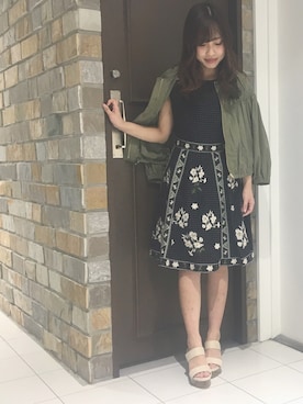 「MERCURYDUO（マーキュリーデュオ）のアイテム（テーラードジャケット）」を使った、和田ありささん（レディース・153cm）の春コーディネート