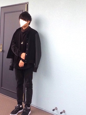「ベルクロ」｜「アイテム（アクセサリー）」を使った、SHUNさん（メンズ・163cm）の冬コーディネート